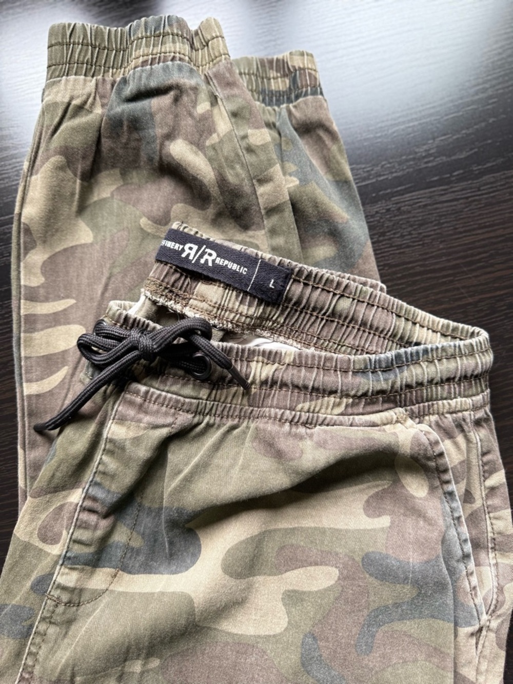 Camo Jogger Pants Women’s Large Green Military Print Drawstring Joggers - Picture 4 of 11